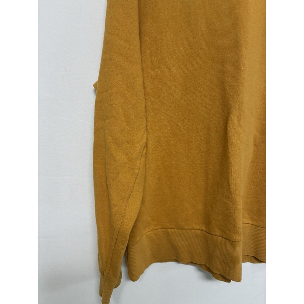 Pact Organic Cotton Sweatshirt Mustard Yellow Size Large Crew Neck Over Sized - Picture 2 of 12